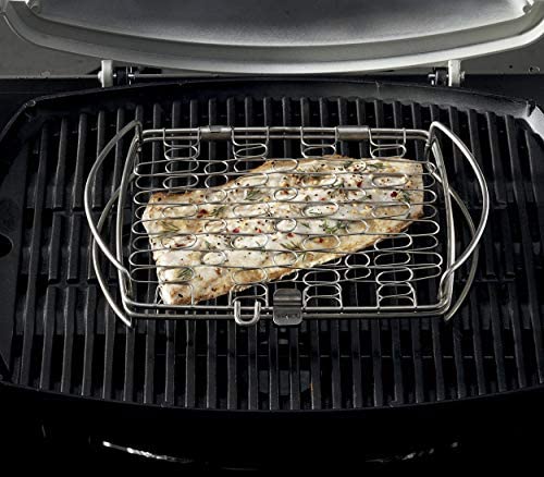 Weber 6470 Original Stainless Steel Fish Basket, Small (11.1 x 7.2 x 2)