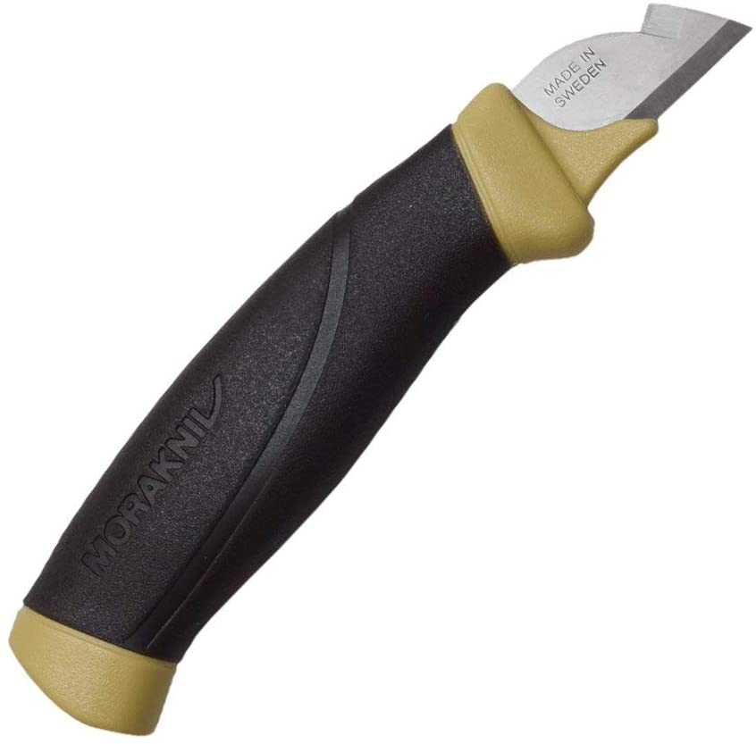 Morakniv Craftline Electrician Trade Knife with Sandvik Stainless Steel Blade and Plastic Sheath, 1.3-Inch