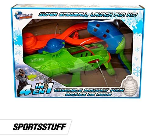 Airhead 4-in-1 Winter Snowball Fight Kit - Includes Snowball Maker, Launcher, Cannon and Slingshot