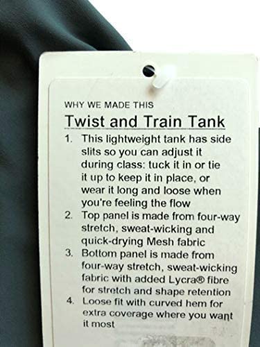 Lululemon Twist N Train Tank - SASE (Size 12)