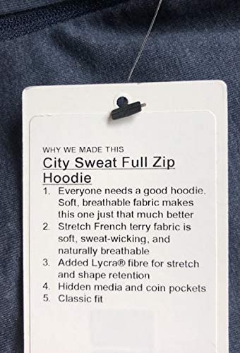 LULULEMON CITY SWEAT FULL ZIP HOODIE - HTTN (Heathered True Navy)