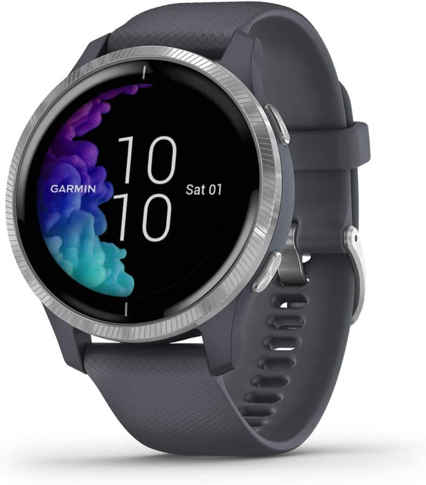 Garmin 010-02173-21 Venu, GPS Smartwatch with Bright Touchscreen Display, Features Music, Body Energy Monitoring, Animated Workouts, Pulse Ox Sensor and More