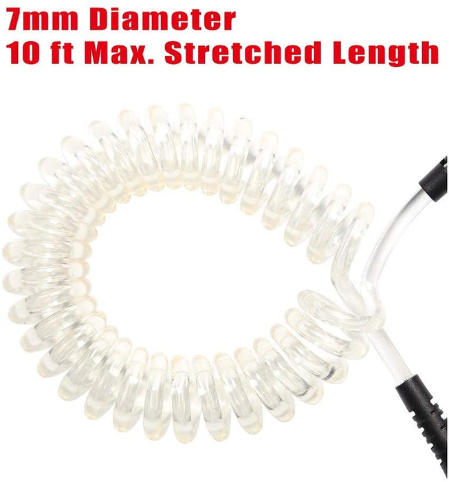 OCEANBROAD 10' Coiled Leash for Paddle Board Surfboard SUP Leash Leg Rope with Adjustable Thigh Ankle Cuff