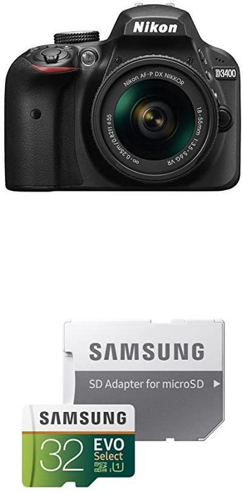 Nikon D3400 w/ AF-P DX NIKKOR 18-55mm f/3.5-5.6G VR (Black)