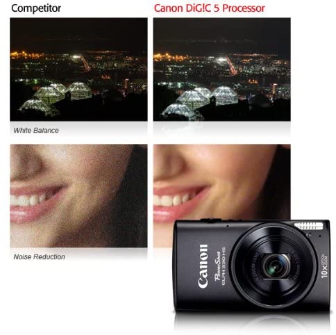 Canon PowerShot ELPH 330 12MP Digital Camera with 10x Optical Image Stabilized Zoom with 3-Inch LCD (Pink) (OLD MODEL)