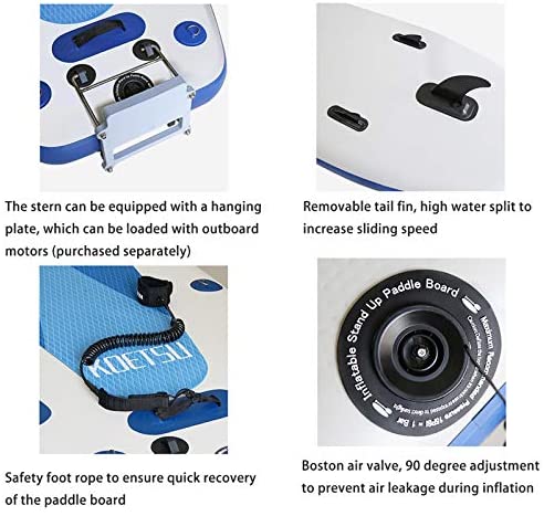 DANWJDP Stand Up Paddle Board 350×100×20cm Round Board Include Hand Pump, Paddle, Backpack, Coil Leash,Carry Bag, Repair Kit and Waterproof Case Whale
