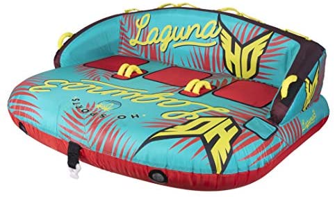 HO Sports Laguna 3-Person Multi-Directional Ride-On Chariot and Couch Style Towable Tube with Attachments