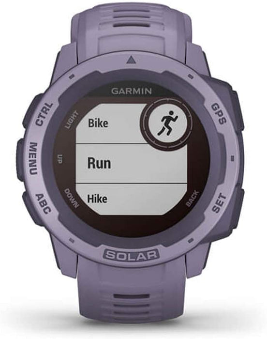 Garmin 010-02293-11 Instinct Solar Rugged Outdoor Watch with GPS Tidal Blue Bundle with Screen Protector 2-Pack