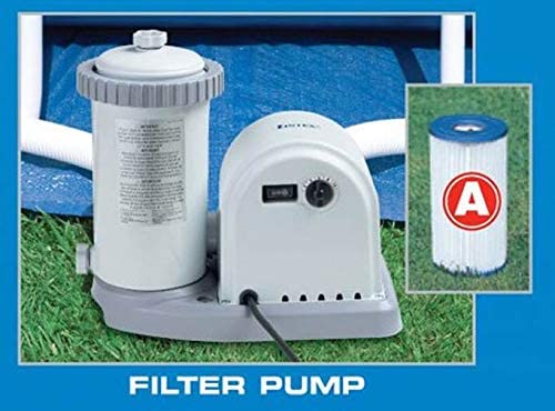 Intex 18ft x 48in Metal Frame Swimming Pool Set with 1,500 GFCI Pump & Filter