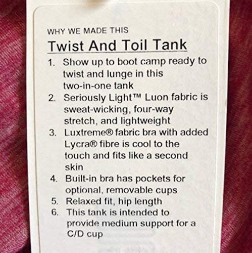 Lululemon Twist N Toil Tank - Herd/RUBR