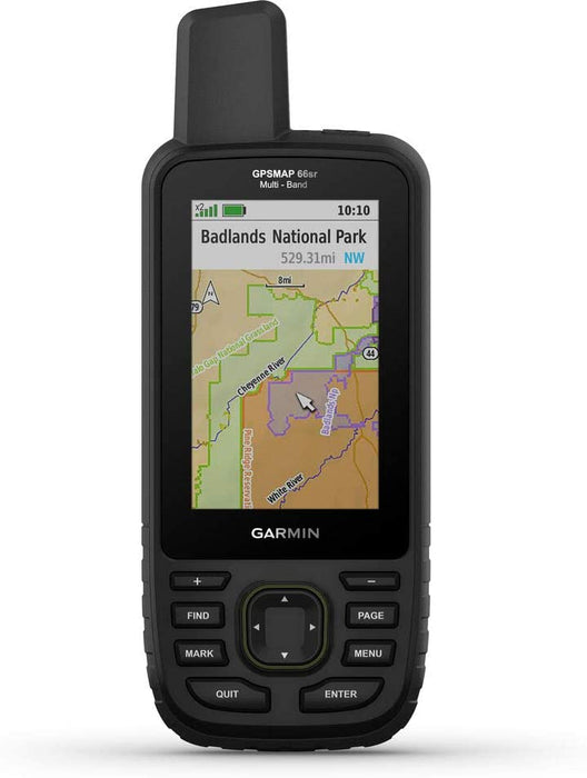 Garmin GPSMAP 66sr Handheld Outdoor GPS with U.S. & Canada Maps Birdseye Satellite Imagery GNSS Multi-Band Rugged Bundle w/Deco Gear Emergency Bracelet 2pk + Camping LED Lantern + Rechargeable AA Kit