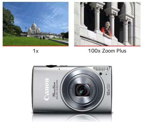 Canon PowerShot ELPH 330 12MP Digital Camera with 10x Optical Image Stabilized Zoom with 3-Inch LCD (Pink) (OLD MODEL)