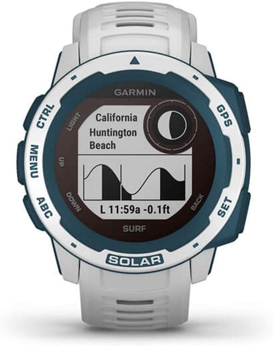 Garmin 010-02293-11 Instinct Solar Rugged Outdoor Watch with GPS Tidal Blue Bundle with Screen Protector 2-Pack