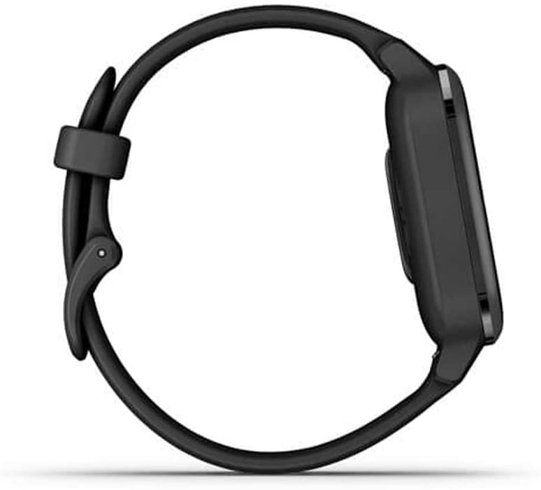 Garmin 010-02426-01 Venu SQ Music Edition - Light Sand with Rose Gold Bezel Bundle with Deco Essentials 2600mAh Portable Power Bank (Black Twist) and Deco Gear Magnetic Wireless Sport Earbuds