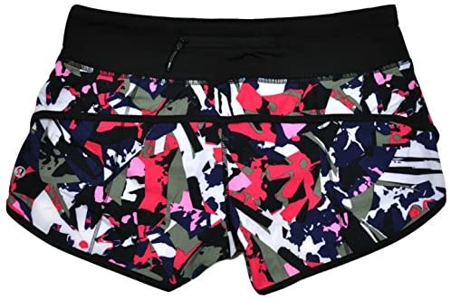 Lululemon Womens Run Speed Short Pop Cut Boom Juice Camo Black Gym