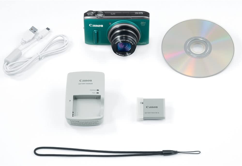 Canon PowerShot SX260 HS 12.1 MP CMOS Digital Camera with 20x Image Stabilized Zoom 25mm Wide-Angle Lens and 1080p Full-HD Video (Black) (OLD MODEL)
