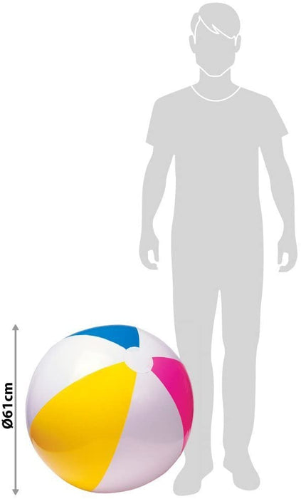 Intex Summer Big Beach Ball Set - One Jumbo Giant 42" Ball and Two Classic 24" Inflatable Color Balls for Beach and Pool