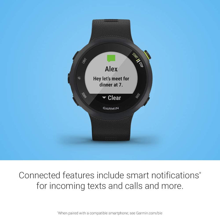 Garmin Forerunner 45S, 39mm Easy-to-use GPS Running Watch with Coach Free Training Plan Support