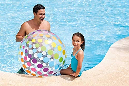 Intex Summer Big Beach Ball Set - One Jumbo Giant 42" Ball and Two Classic 24" Inflatable Color Balls for Beach and Pool