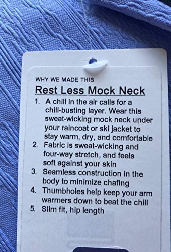 Lululemon Rest Less Mock Neck - HYGB/HYGB (Hydrangea Blue/Hydrangea Blue)