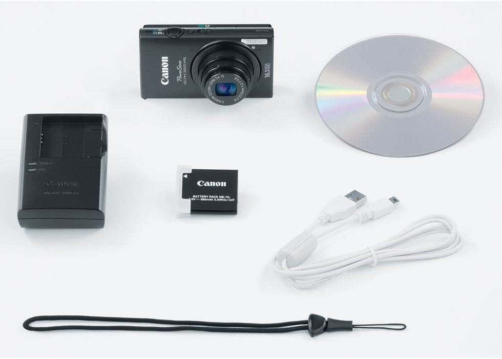 Canon PowerShot ELPH 320 HS 16.1 MP Wi-Fi Enabled CMOS Digital Camera with 5x Zoom 24mm Wide-Angle Lens with 1080p Full HD Video and 3.2-Inch Touch Panel LCD (Black)