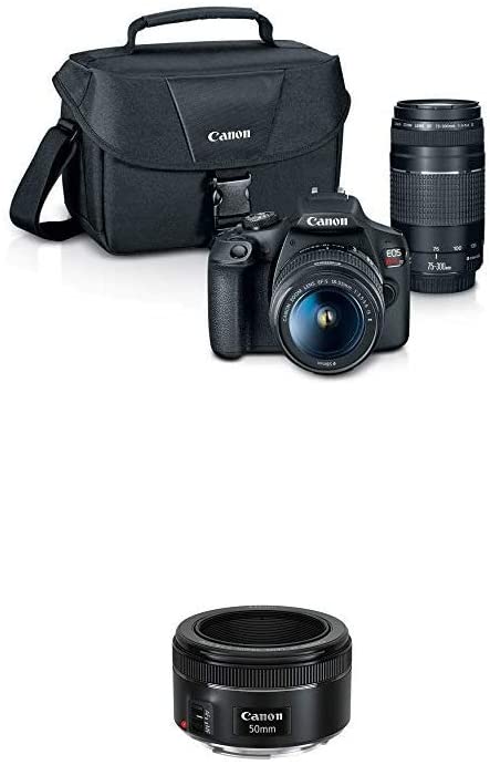 Canon EOS Rebel T7 DSLR Camera|2 Lens Kit with EF18-55mm + EF 75-300mm Lens