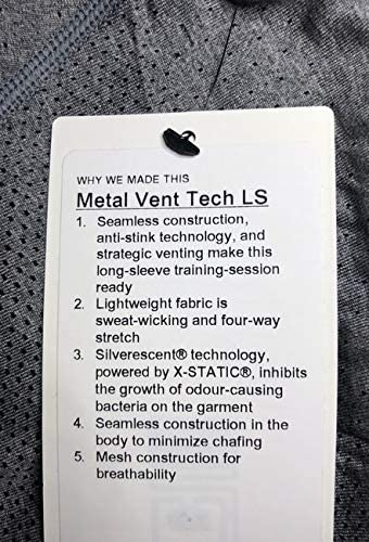 Lululemon Metal Vent TECH LS - Black/White