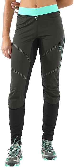 La Sportiva Arcadia Pant Womens, Black/Mint, Large