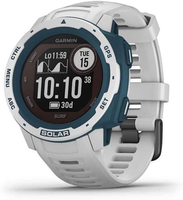 Garmin 010-02293-11 Instinct Solar Rugged Outdoor Watch with GPS Tidal Blue Bundle with Screen Protector 2-Pack