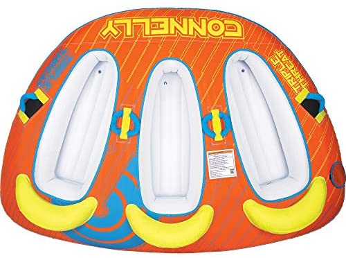 CWB Connelly Triple Threat 3 Person 66x90 Inch Partially Covered Cockpit Style Inflatable Boat Towable Water Inner Tubing Tube