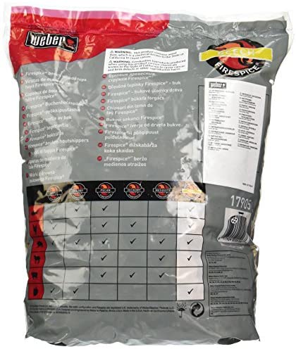 Weber 17905 Beech Wood Smoker Chips, 3-Pound, Brown