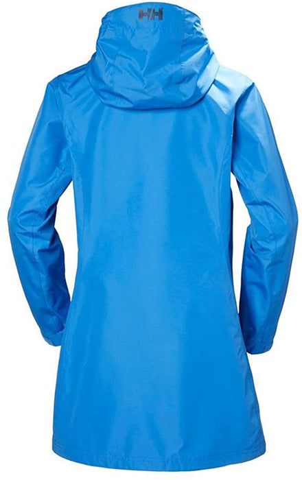 Helly Hansen Women's Long Belfast Lightweight Waterproof Windproof Breathable Raincoat Jacket with Hood