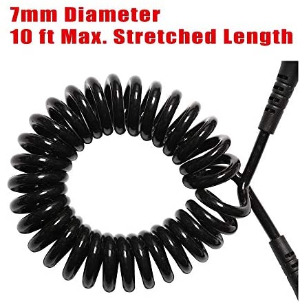 OCEANBROAD 10' Coiled Leash for Paddle Board Surfboard SUP Leash Leg Rope with Adjustable Thigh Ankle Cuff