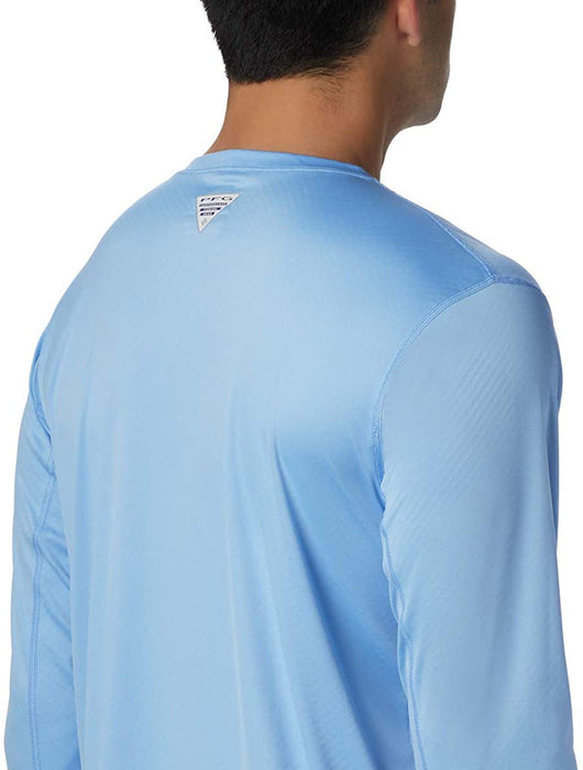 Columbia Men's Standard PFG Zero Rules LS Shirt, White Cap