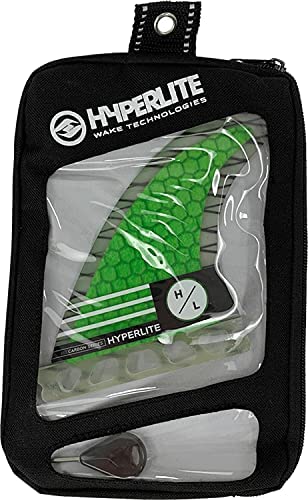 Hyperlite 4.5 Carbon Surf Fin Set W/Key (3-Pack) Black/Yellow 4.5in