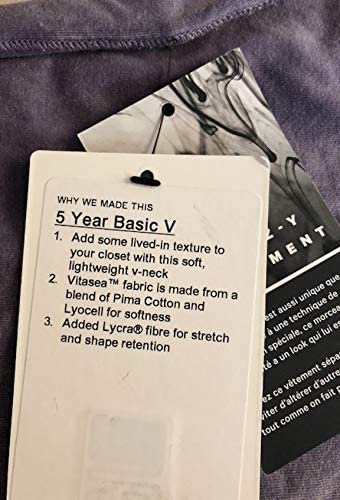 Lululemon 5 Year Basic V - MWPQ (Mineral Washed Purple Quartz)