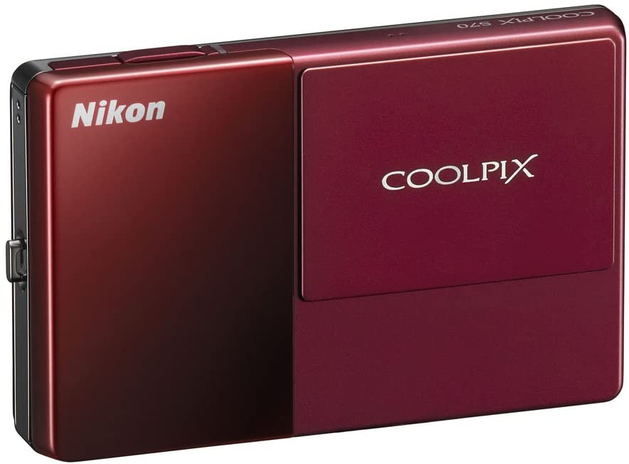 Nikon Coolpix S70 12.1MP Digital Camera with 3.5-inch OLED Touch Screen and 5x Wide Angle Optical Vibration Reduction (VR) Zoom (Red)
