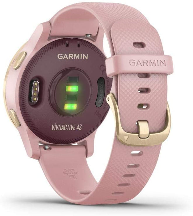 Garmin Vivoactive 4S GPS Smartwatch with Music & Fitness Activity Tracker & Health Monitor Apps (Dust Rose/Gold) 010-02172-31 4 S Bundle with Security Extension