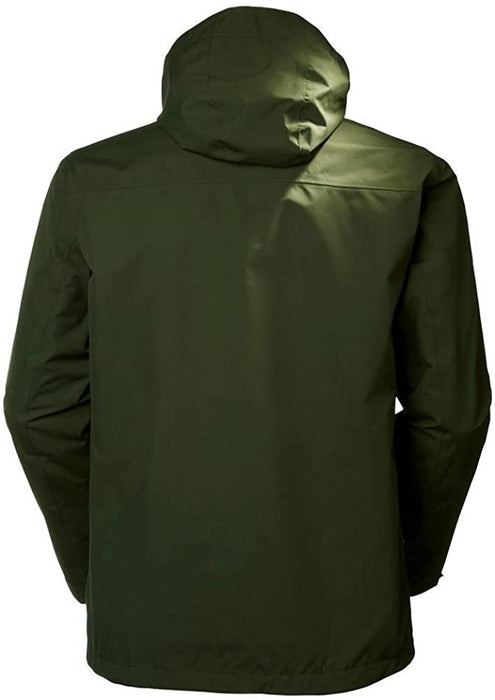 Helly Hansen Men's Highland Waterproof Windproof Breathable Rain Jacket with Stowable Hood