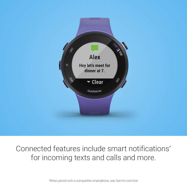 Garmin Forerunner 45S, 39mm Easy-to-use GPS Running Watch with Coach Free Training Plan Support