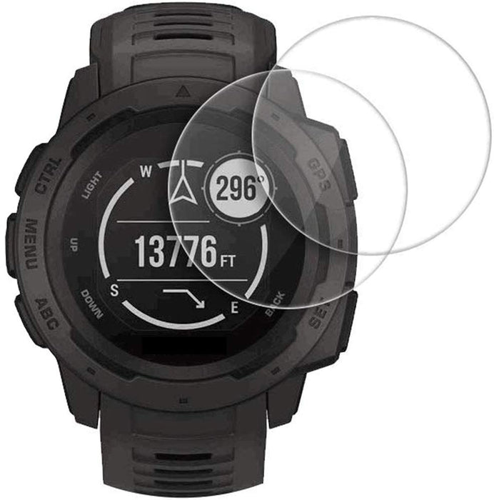 Garmin 010-02293-11 Instinct Solar Rugged Outdoor Watch with GPS Tidal Blue Bundle with Screen Protector 2-Pack