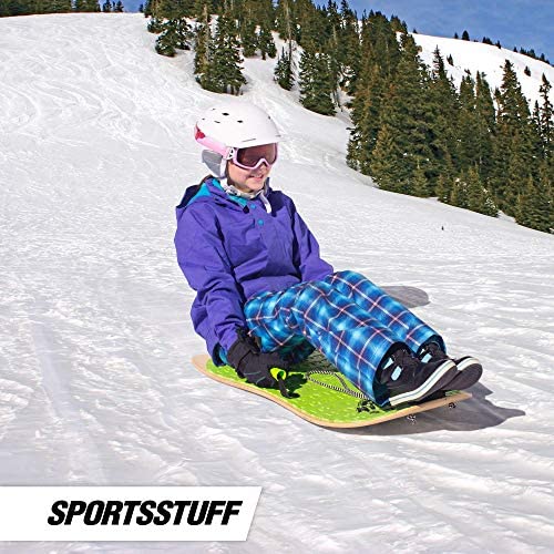 AIRHEAD SNO-BOGGAN Wood Sled, Green, 36 x 18 inches