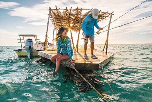 Columbia Men's Standard PFG Zero Rules LS Shirt, White Cap