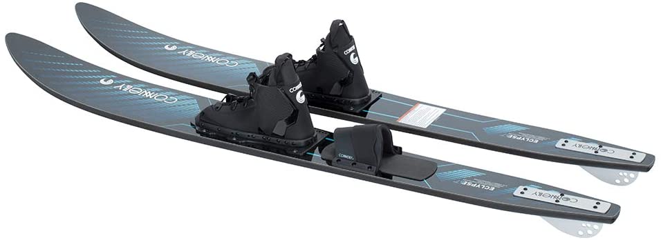 CWB Connelly 61200303-CON Eclypse Combo Waterskiing Lake Ocean Water Sport Skis w/ Front RTS Bindings 67-inch, Blue