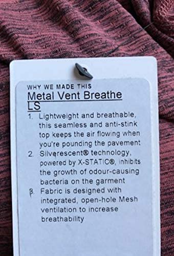 Lululemon Metal Vent Breathe LS - OBSI/BRKR (Obsidian/Brick Rose)