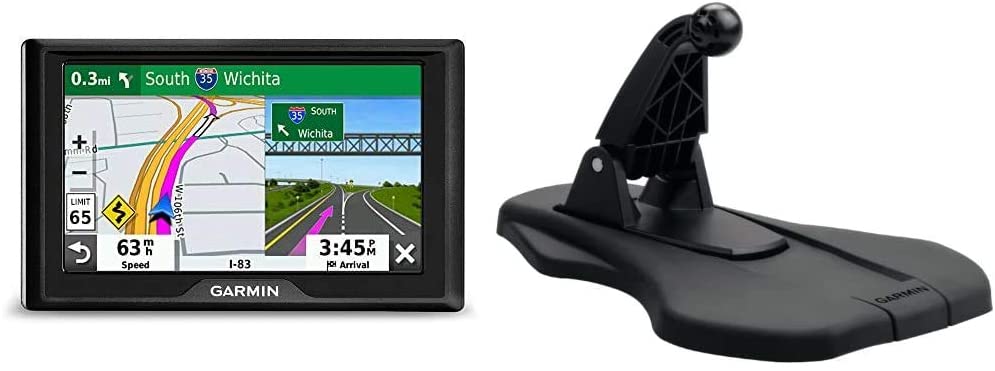 Garmin Drive 52: GPS Navigator with 5†Display Features Easy-to-Read menus and maps Plus Information to enrich Road Trips Bundle with Garmin Friction Mount