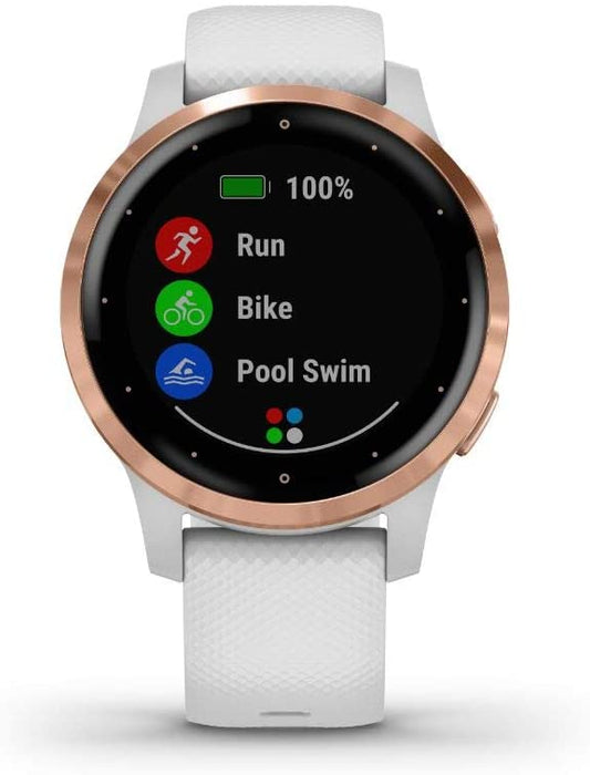 Garmin Vivoactive 4S GPS Smartwatch with Music & Fitness Activity Tracker & Health Monitor Apps (Dust Rose/Gold) 010-02172-31 4 S Bundle with Security Extension