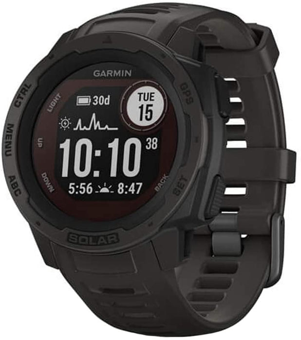 Garmin 010-02293-11 Instinct Solar Rugged Outdoor Watch with GPS Tidal Blue Bundle with Screen Protector 2-Pack