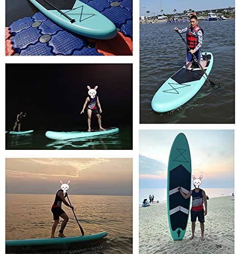 DANWJDP 320×76×15cm SUP Inflatable Stand up Paddle Board for Adult Beginners/Intermediate Max Load 150KG with Backpack, Leash, Paddle, Changing Mat & Waterproof Phone Case