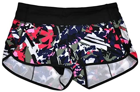 Lululemon Womens Run Speed Short Pop Cut Boom Juice Camo Black Gym